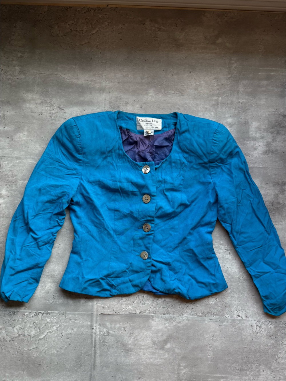 Dior Bright Blue women Button Blazer